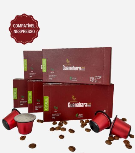 Kit 50 Cápsulas de café Guanabara Especial Clássico compatível Nespresso