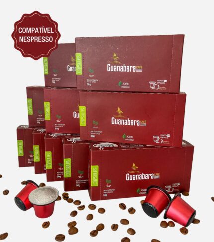 Kit 100 Cápsulas de café Guanabara Especial Clássico compatível Nespresso