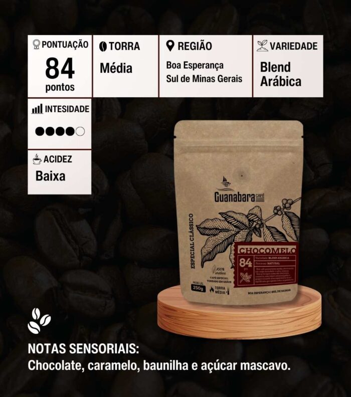 Café Guanabara Especial Clássico Chocomelo - 250g - Sul de Minas - 100% Arábica - Imagem 3